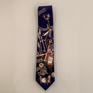 Men’s Royal Blue Neck Tie Doctor Medicine RX Physician Hospital - Preloved
